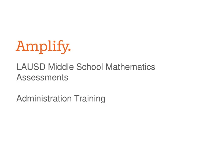 assessments