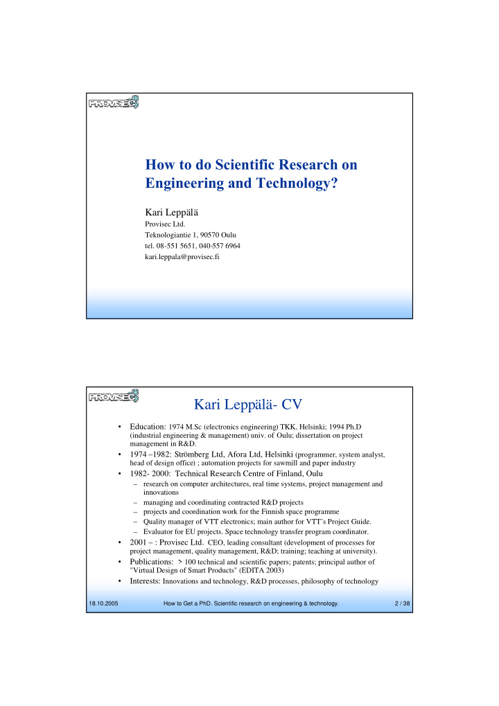 how to do scientific research on engineering and