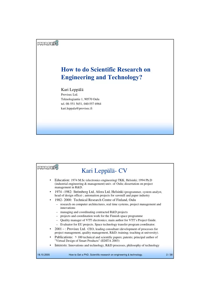 how to do scientific research on engineering and