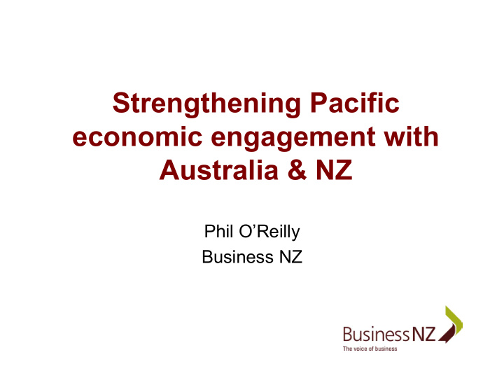 strengthening pacific economic engagement with australia