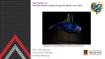 Tikanga in Technology  Whalerider . Preston Singletary &amp; Lewis Tamihana-Gardiner  Prof.