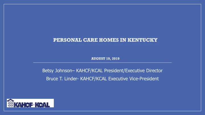 personal care homes in kentucky