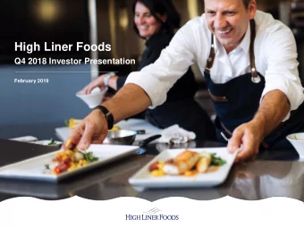 High Liner Foods  Q4 2018 Investor Presentation  February 2019  Disclaimer  Certain statements made