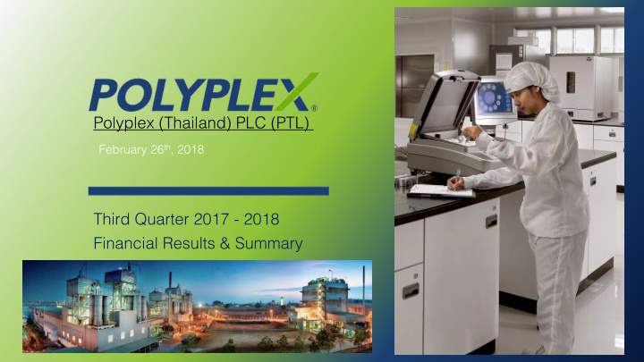 polyplex thailand plc ptl