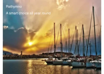 Rethymno  A smart choice all year round  Rethymno completely changes, when dressed in the colors of