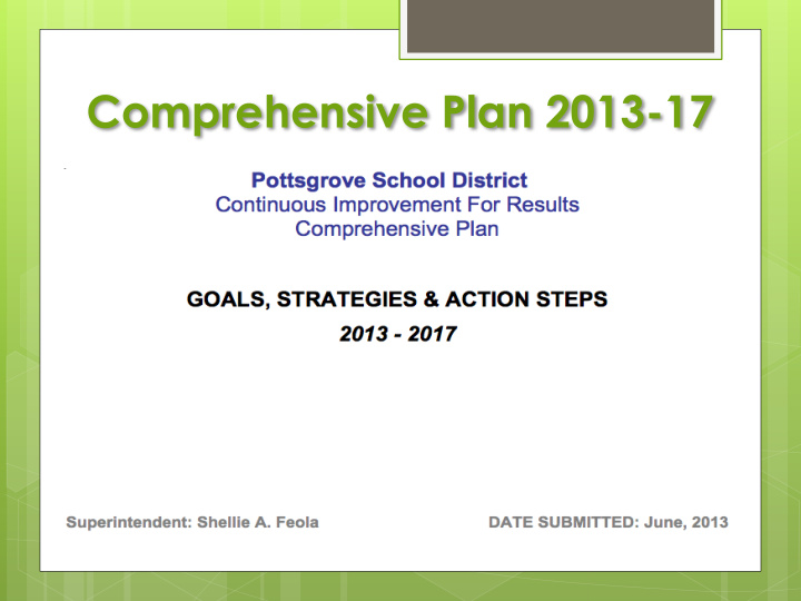 comprehensive plan 2013 17 west pottsgrove elementary