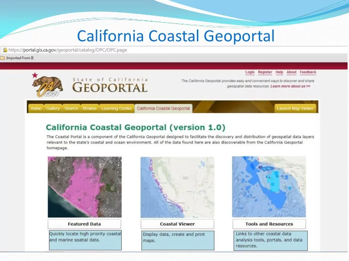 california coastal geoportal coastal viewer foundational