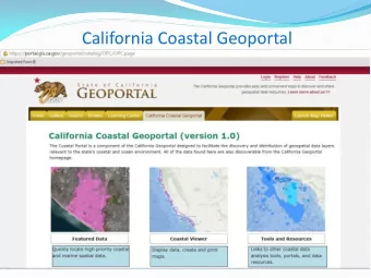California Coastal Geoportal  Coastal Viewer  Foundational Tool for Ocean Planning  VISUALIZE
