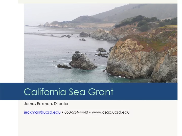 california sea grant