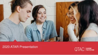 2020 ATAR Presentation  Topics  1.  What is QTAC?  2.  Terminology in the New QCE System  3.
