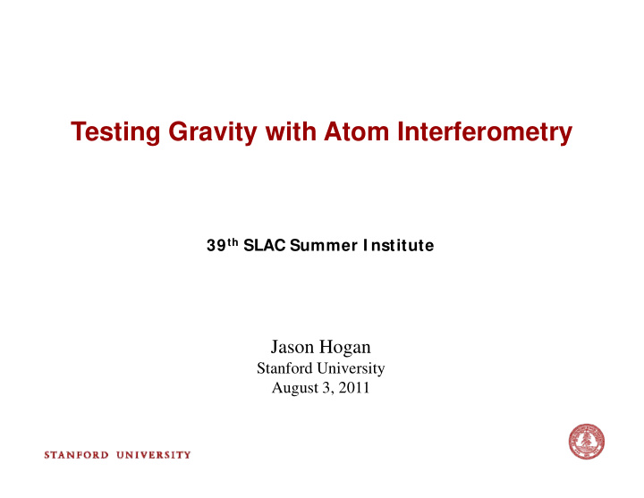 testing gravity with atom interferometry