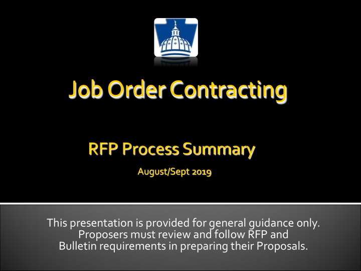 job order contracting