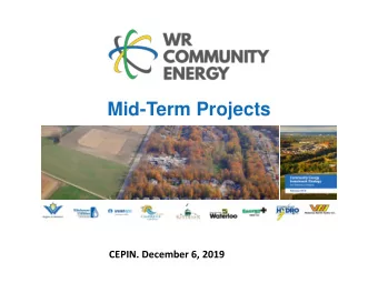 Mid-Term Projects  CEPIN. December 6, 2019  Governance CEIS  Action Plan with recommended