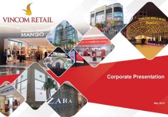 Corporate Presentation  May 2019  Disclaimer IMPORTANT: The information contained herein is