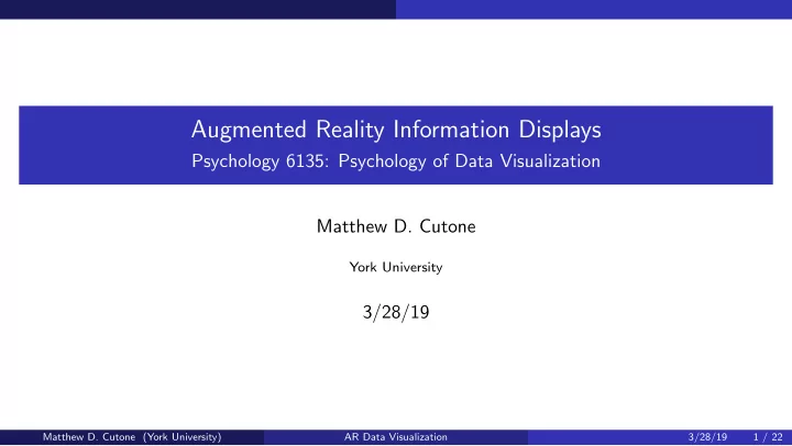 augmented reality information displays