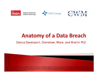 Darius Davenport, Crenshaw, Ware, and M artin PLC HAI Group SM | 189 Commerce Court, Cheshire, CT