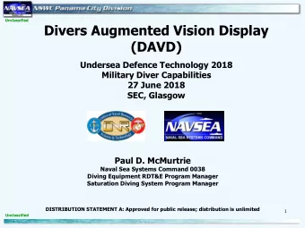 Divers Augmented Vision Display  (DAVD)  Undersea Defence Technology 2018  Military Diver
