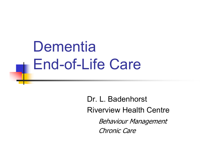 dementia end of life care