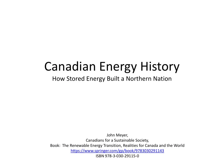 canadian energy history