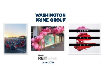 June 2019  June 2019  June 2019  June 2019  1  Safe Harbor  Some of the information contained in