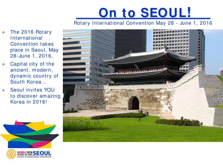 on to seoul