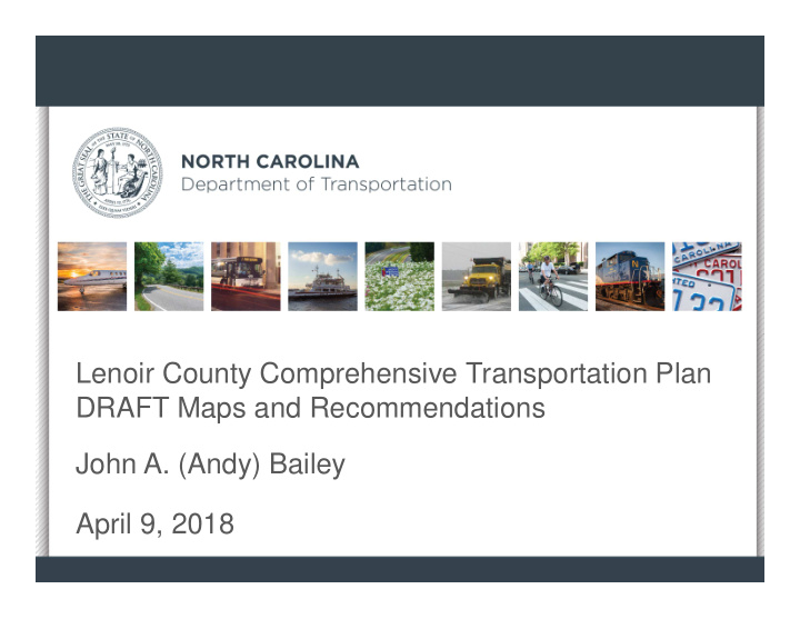 lenoir county comprehensive transportation plan draft