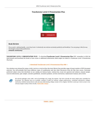 Touchstone Level 3 Presentation Plus  Touchstone Level 3 Presentation Plus  Book Review  Book