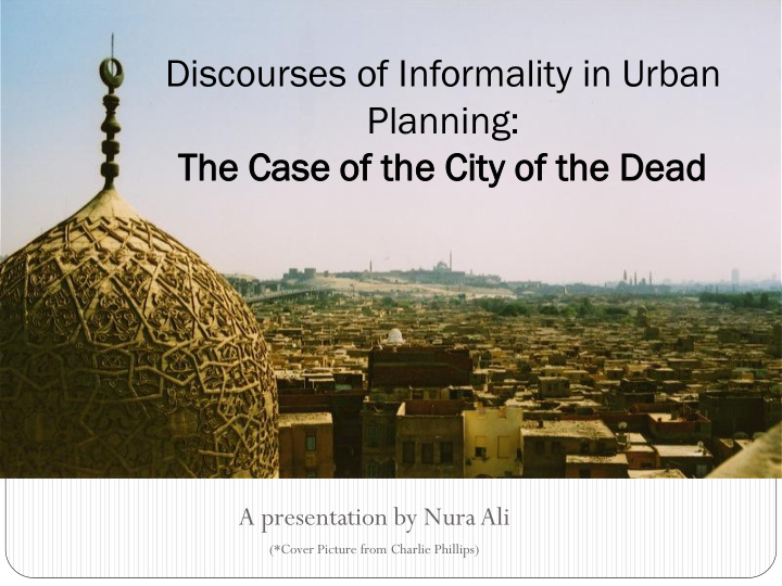 discourses of informality in urban planning