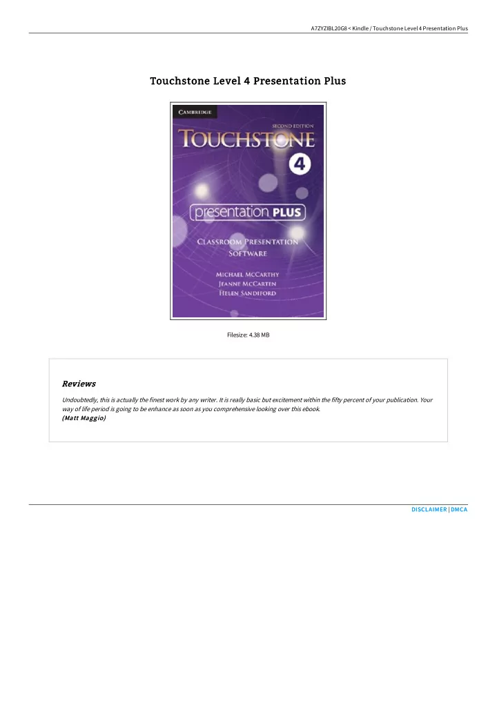 touchstone level 4 presentation plus touchstone level 4