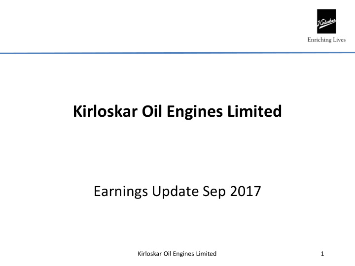 kirloskar oil engines limited