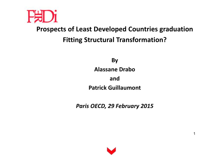prospects of least developed countries graduation fitting