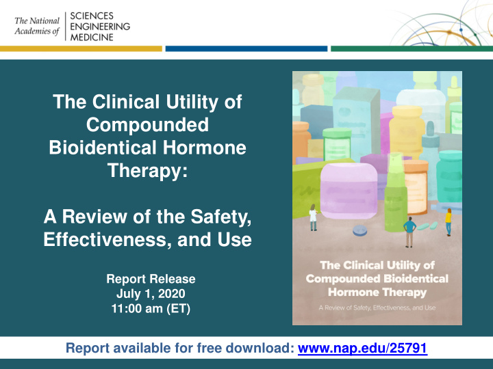 the clinical utility of compounded bioidentical hormone