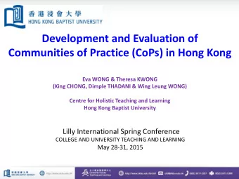 Eva WONG &amp; Theresa KWONG  (King CHONG, Dimple THADANI &amp; Wing Leung WONG)  Centre for