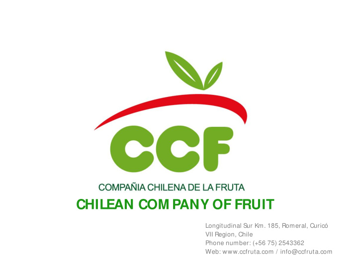 chilean com pany of fruit