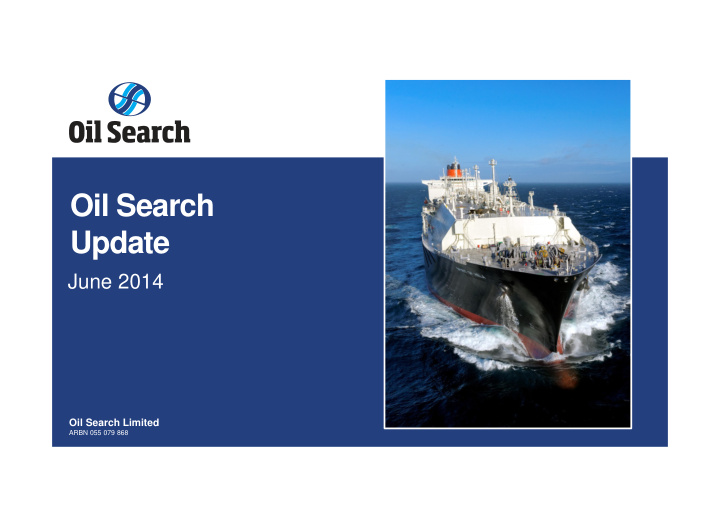 oil search update