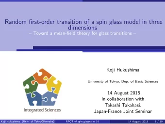 Random first-order transition of a spin glass model in three  dimensions   Toward a mean-field