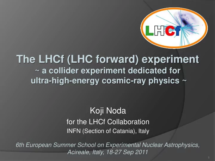 the lhcf lhc forward experiment