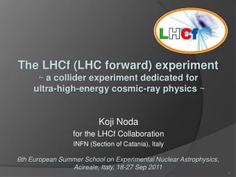 The LHCf (LHC forward) experiment  ~ a collider experiment dedicated for  ultra-high-energy