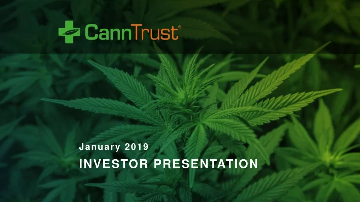 investor presentation disclaimers