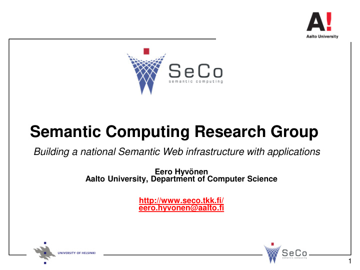 semantic computing research group