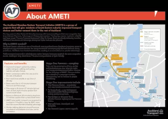 About AMETI  The Auckland Manukau Eastern Transport Initiative (AMETI) is a group of  projects that