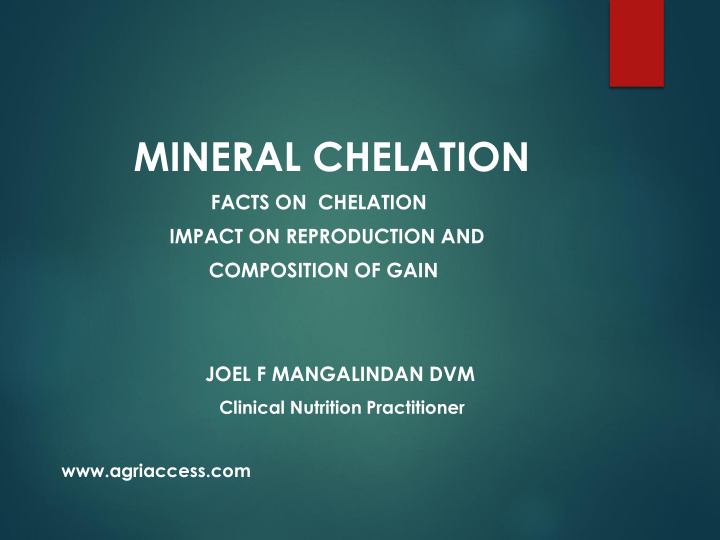 mineral chelation