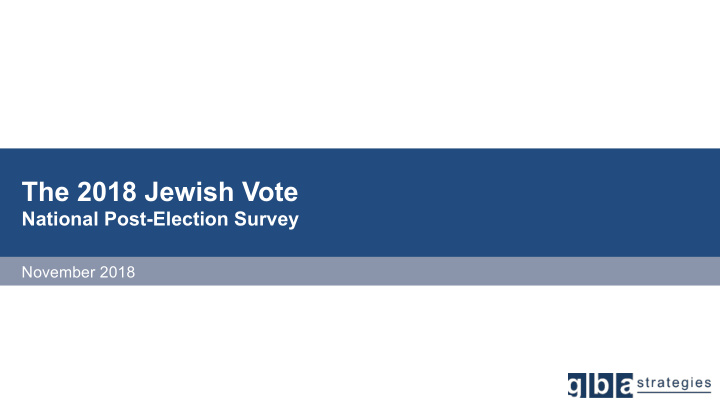 the 2018 jewish vote