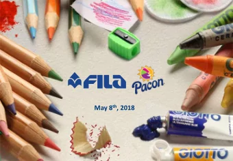 May 8 th , 2018  Disclaimer (1/2)  This document does not contain or constitute an offer of, or the