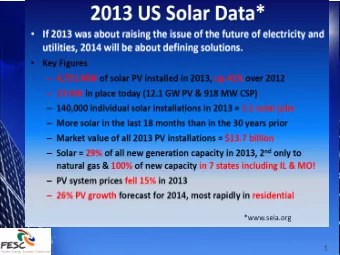 1  Utility Solar Cheaper than GCC in 2015 Floridas Average Residential Electricity Rate  By 2015