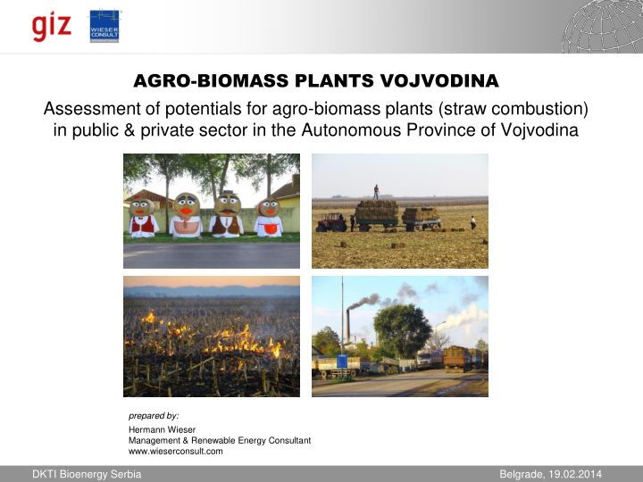 assessment of potentials for agro biomass plants straw