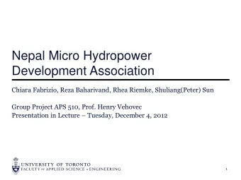 Development Association  Chiara Fabrizio, Reza Baharivand, Rhea Riemke, Shuliang(Peter) Sun  Group