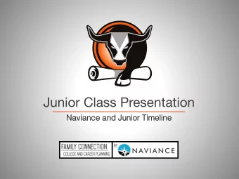Junior Class Presentation  Naviance  Naviance and Junior Timeline and Junior Timeline  Mead HS