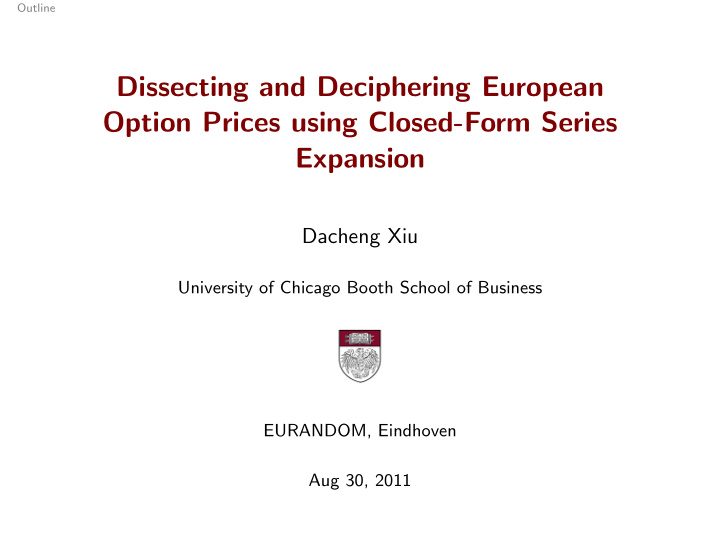 dissecting and deciphering european option prices using