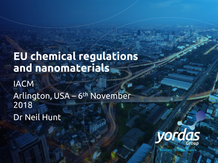 eu chemical regulations and nanomaterials